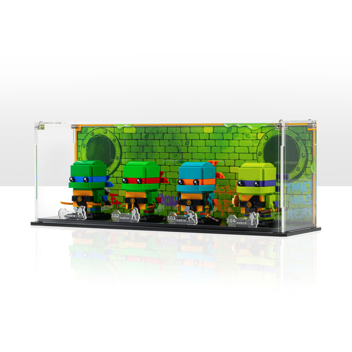 Display Case for LEGO Teenage Mutant Ninja Turtles Figures 40878