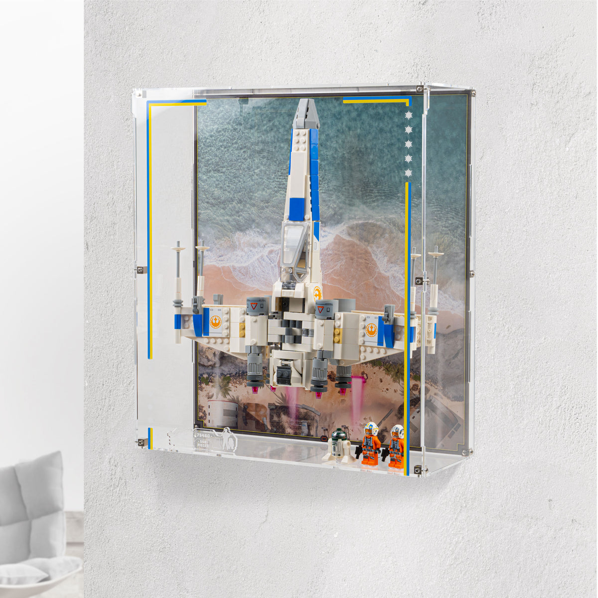 Display Case for LEGO Star Wars New Republic X-Wing Starfighter