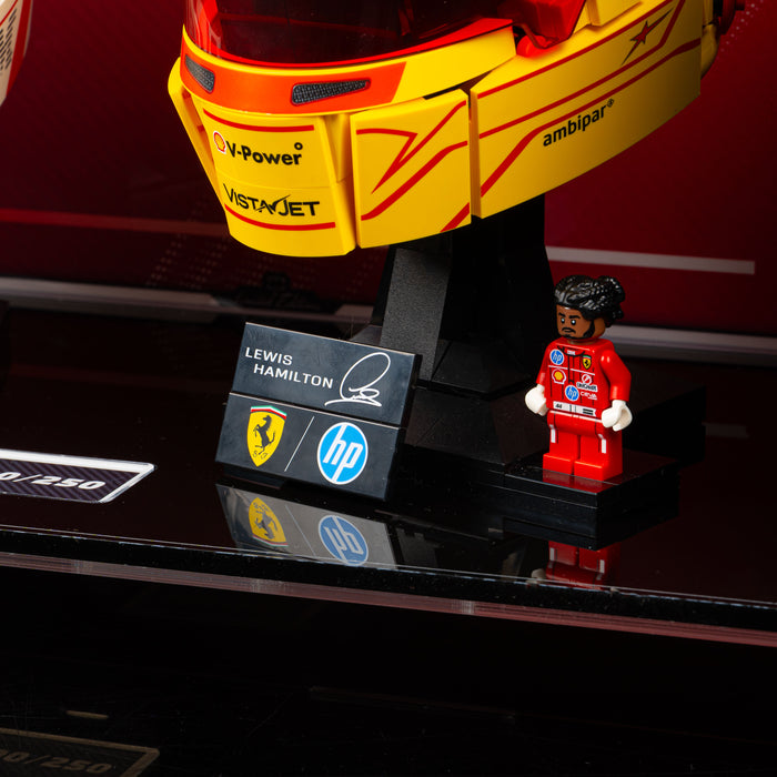 Limited Edition Display Case for LEGO® Editions: Scuderia Ferrari HP Lewis Hamilton (43022) & Charles Leclerc Helmets (43014)