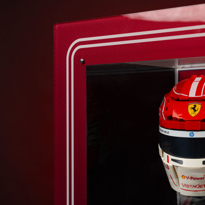 Limited Edition Display Case for LEGO® Editions: Scuderia Ferrari HP Lewis Hamilton (43022) & Charles Leclerc Helmets (43014)