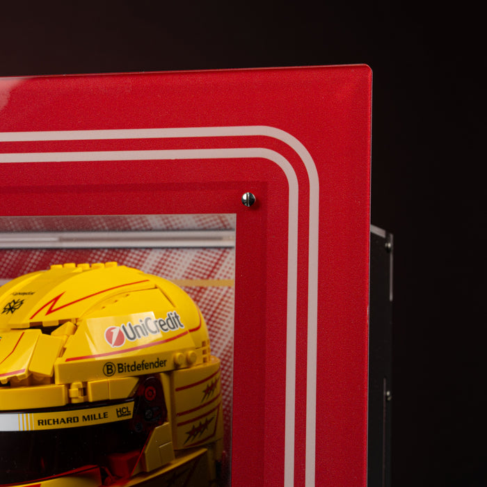 Limited Edition Display Case for LEGO® Editions: Scuderia Ferrari HP Lewis Hamilton (43022) & Charles Leclerc Helmets (43014)