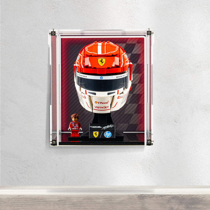 Wall Mountable Display Case for LEGO® Editions: Scuderia Ferrari HP Charles Leclerc Helmet (43014)