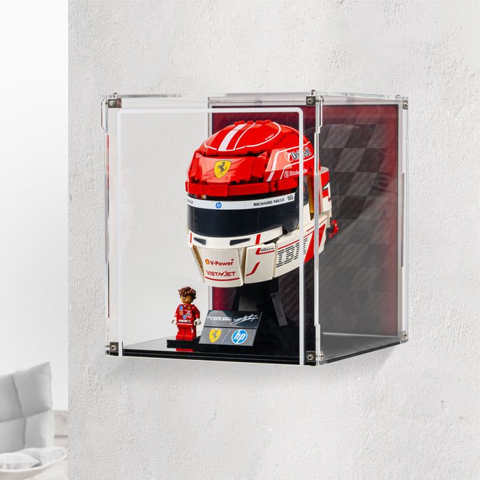 Wall Mountable Display Case for LEGO® Editions: Scuderia Ferrari HP Charles Leclerc Helmet (43014)