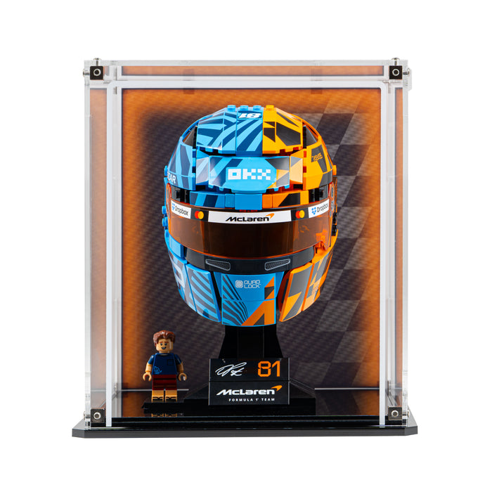 Wall Mountable Display Case for LEGO® Editions McLaren Mastercard F1® Team Oscar Piastri Helmet (43017)