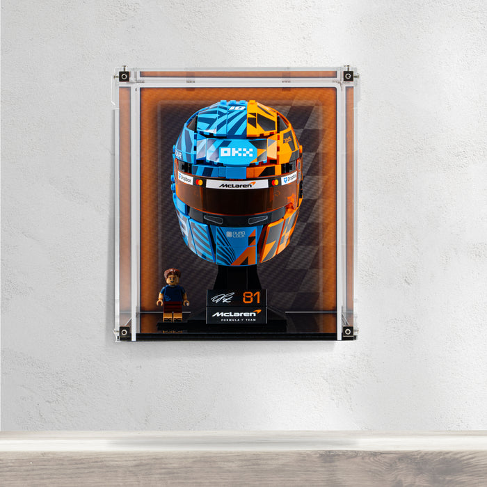 Wall Mountable Display Case for LEGO® Editions McLaren Mastercard F1® Team Oscar Piastri Helmet (43017)