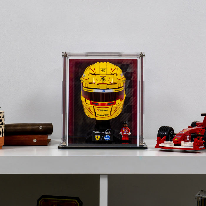 Wall Mountable Display Case for LEGO® Editions: Scuderia Ferrari HP Lewis Hamilton Helmet (43022)
