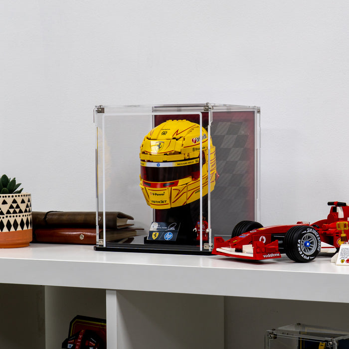 Wall Mountable Display Case for LEGO® Editions: Scuderia Ferrari HP Lewis Hamilton Helmet (43022)