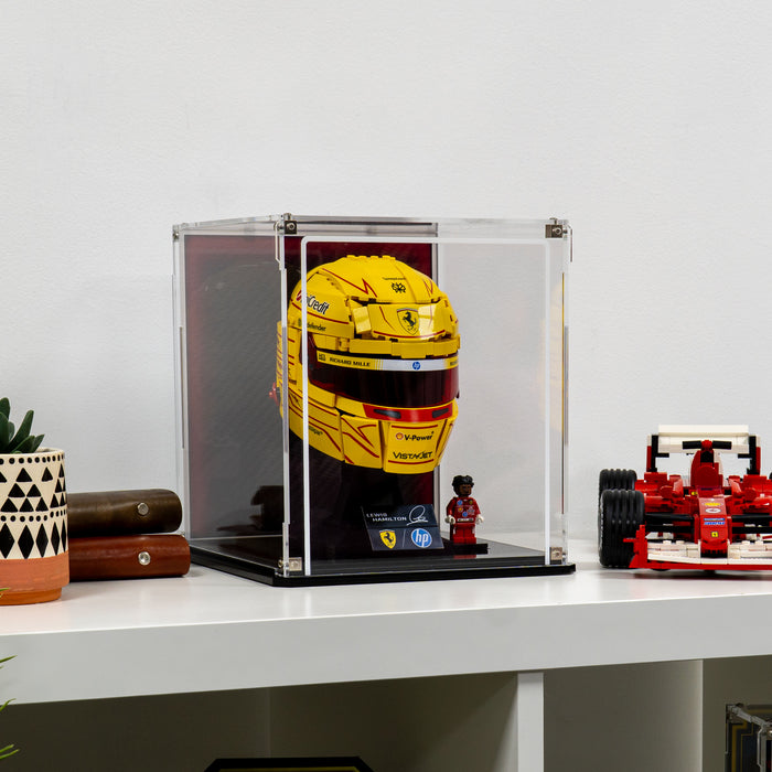 Wall Mountable Display Case for LEGO® Editions: Scuderia Ferrari HP Lewis Hamilton Helmet (43022)
