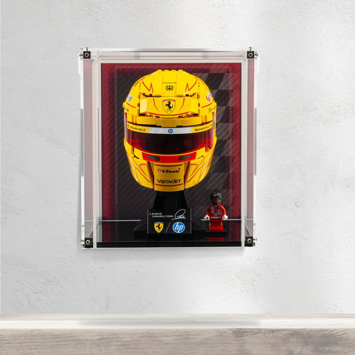 Wall Mountable Display Case for LEGO® Editions: Scuderia Ferrari HP Lewis Hamilton Helmet (43022)