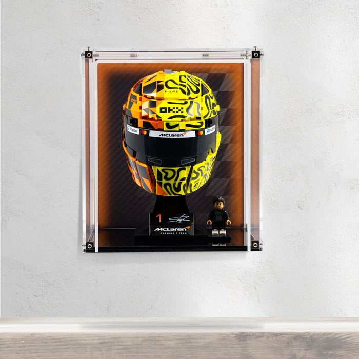 Wall Mountable Display Case for LEGO® Editions McLaren Mastercard F1® Team Lando Norris Helmet (43023)
