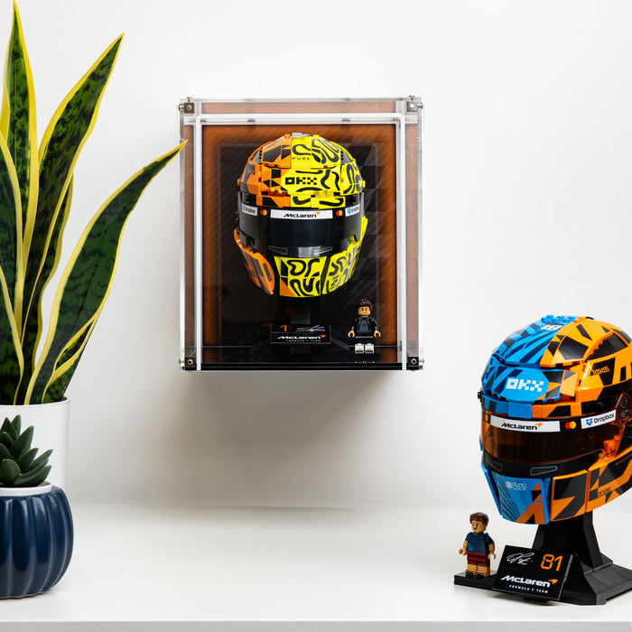 Wall Mountable Display Case for LEGO® Editions McLaren Mastercard F1® Team Lando Norris Helmet (43023)