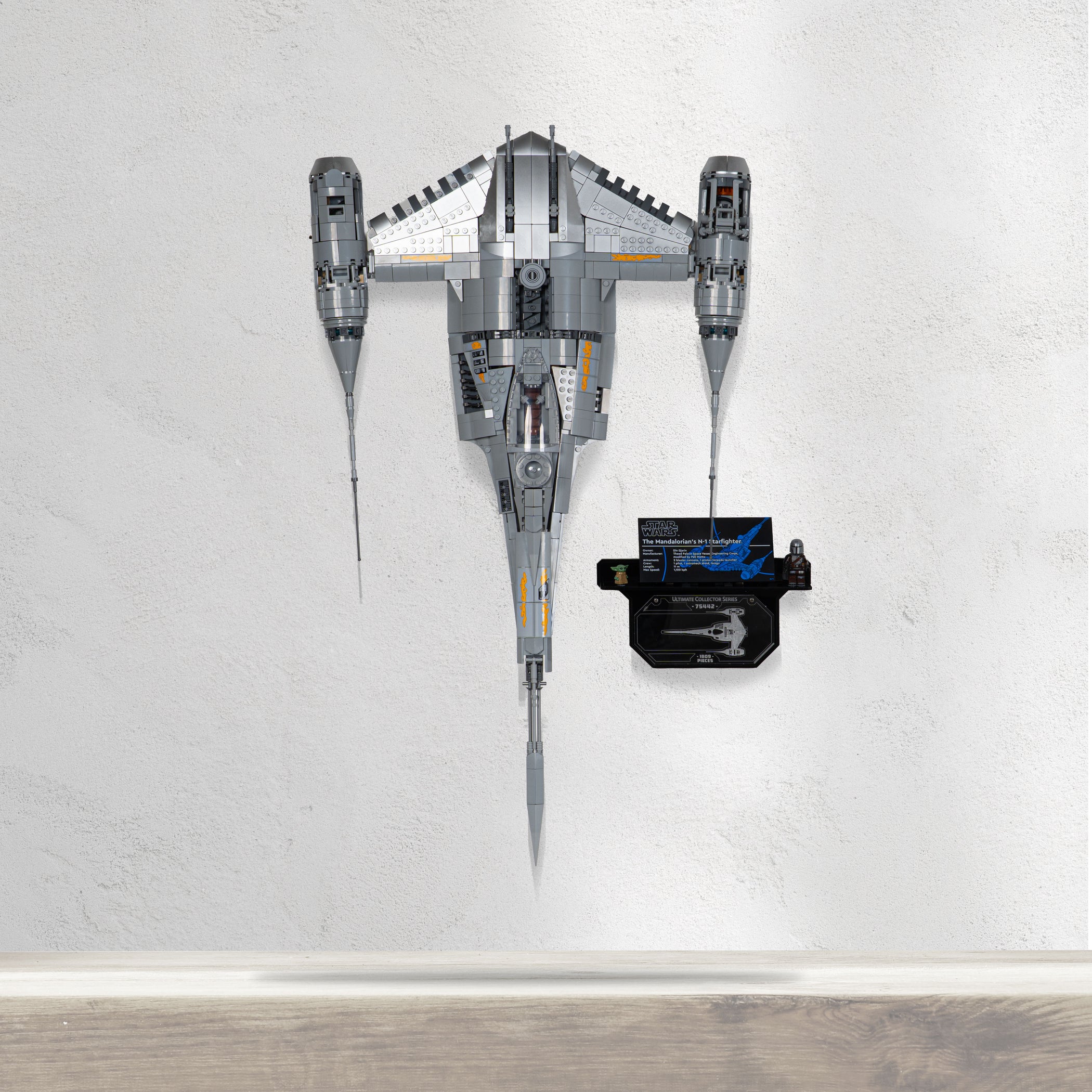 Wall Mounted Display Stand for LEGO® Star Wars™ The Mandalorian's N-1 ...