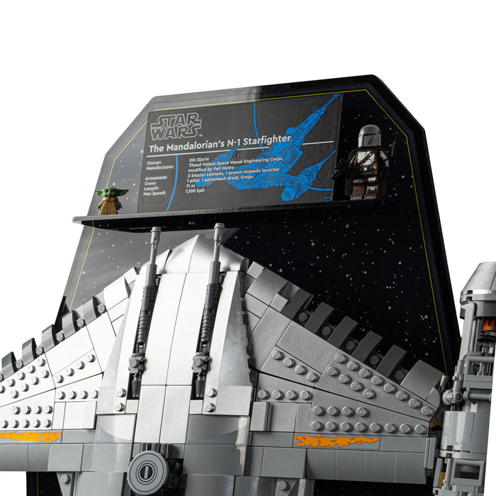 Wall Mounted Display Stand for LEGO® Star Wars™ The Mandalorian's N-1 Starfighter™ (75442)