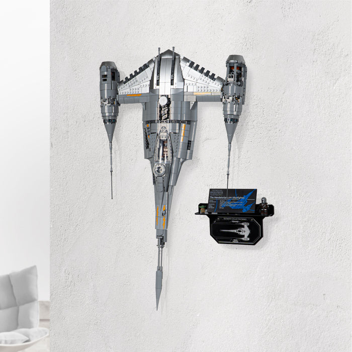 Wall Mounted Display Stand for LEGO® Star Wars™ The Mandalorian's N-1 Starfighter™ (75442)