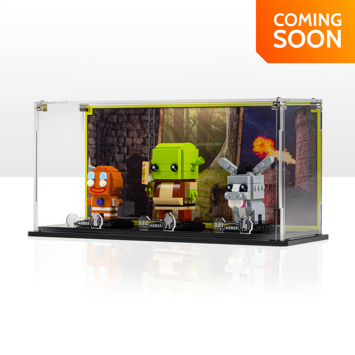 Display Case for LEGO® Brickheadz Shrek, Donkey & Gingy Figures (40923)
