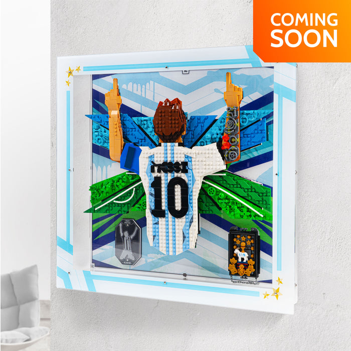 Wall Mounted Display Case for LEGO® Editions: Lionel Messi – Celebration (43018)