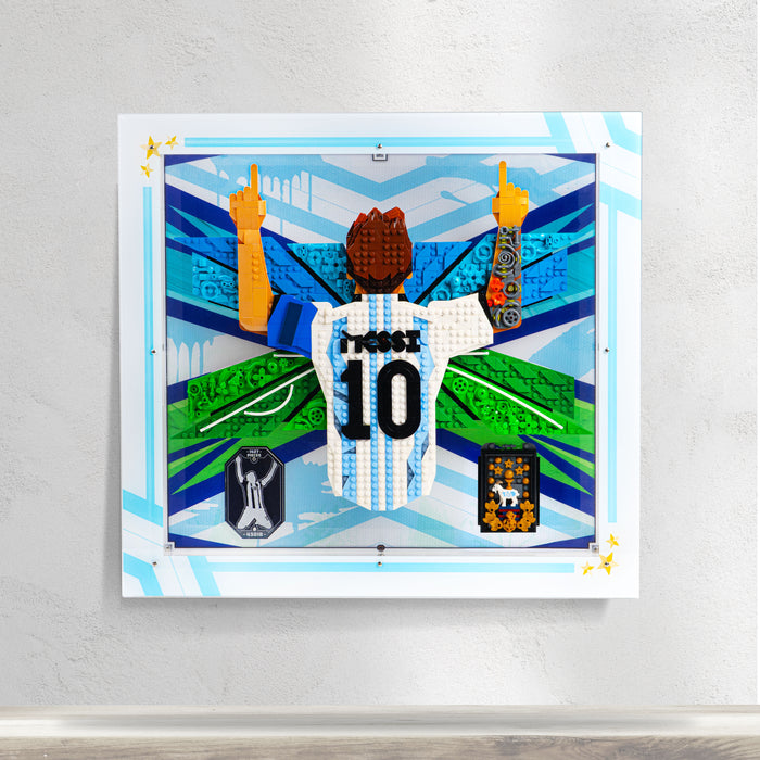 Wall Mounted Display Case for LEGO® Editions: Lionel Messi – Celebration (43018)