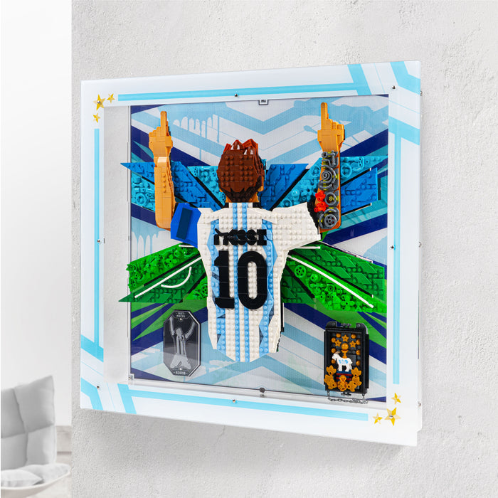 Wall Mounted Display Case for LEGO® Editions: Lionel Messi – Celebration (43018)