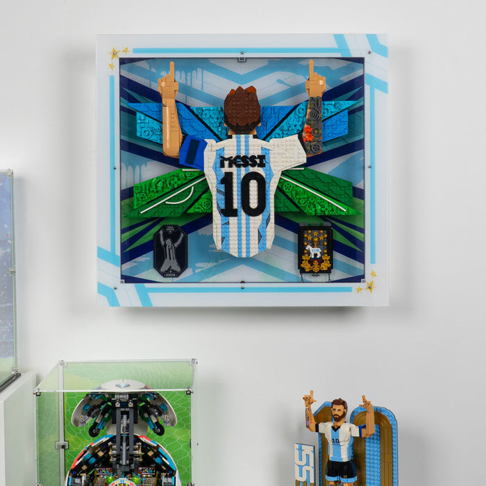 Wall Mounted Display Case for LEGO® Editions: Lionel Messi – Celebration (43018)