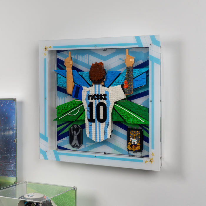 Wall Mounted Display Case for LEGO® Editions: Lionel Messi – Celebration (43018)