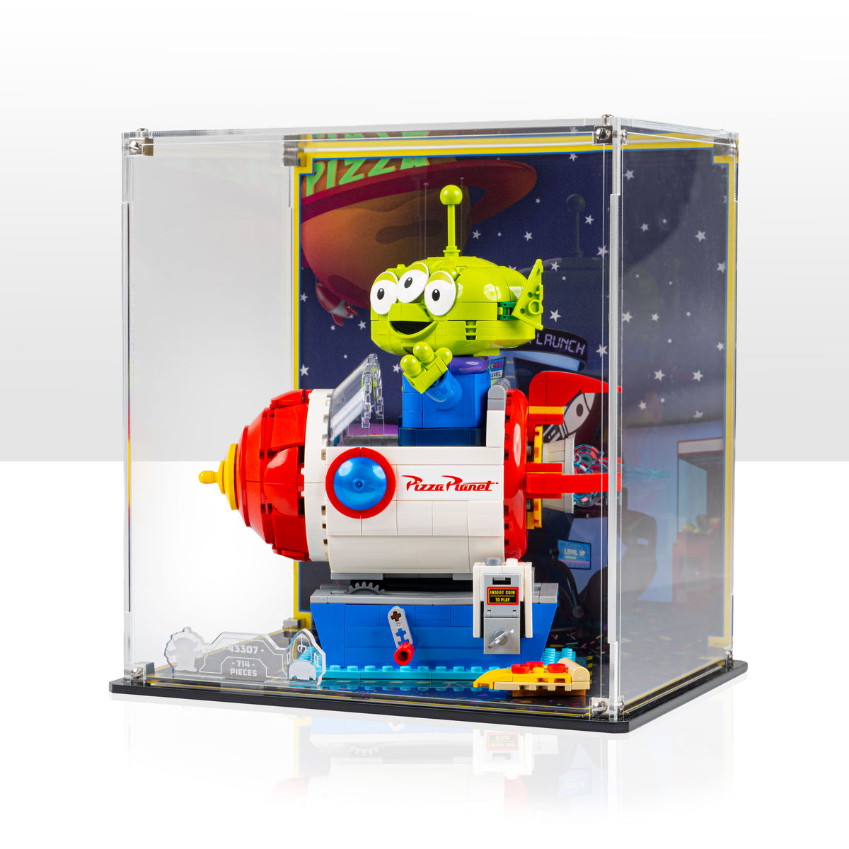 Display Case for LEGO® Disney Alien with Pizza Planet Rocket Ride