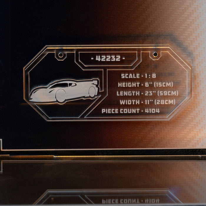 Limited Edition Wall Mounted Display Case for LEGO® Technic: Koenigsegg Sadair's Spear Megacar (42232)
