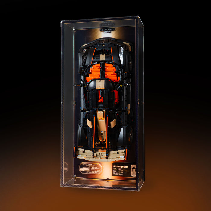 Limited Edition Wall Mounted Display Case for LEGO® Technic: Koenigsegg Sadair's Spear Megacar (42232)