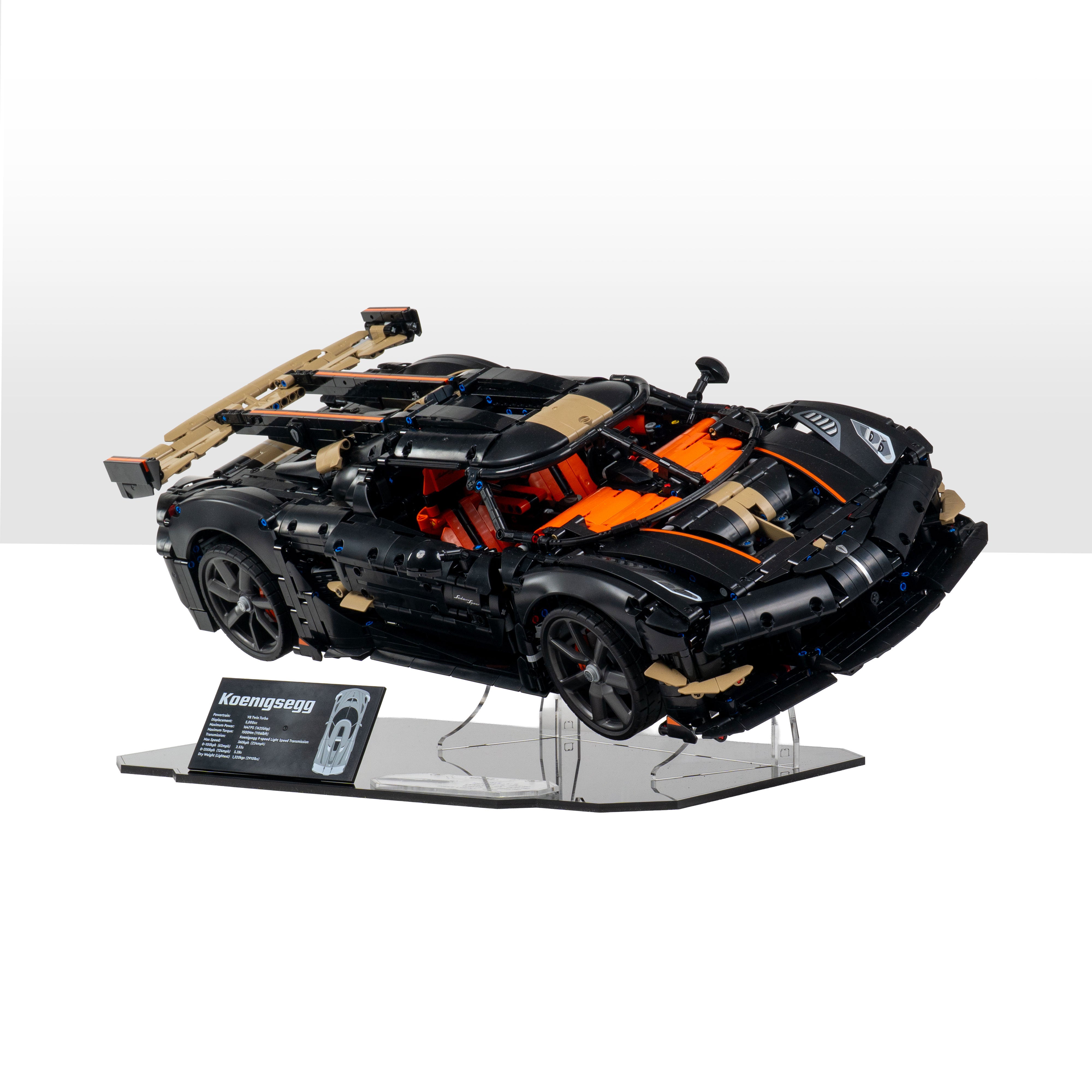 Display Stand for LEGO® Technic: Koenigsegg Sadair's Spear Megacar