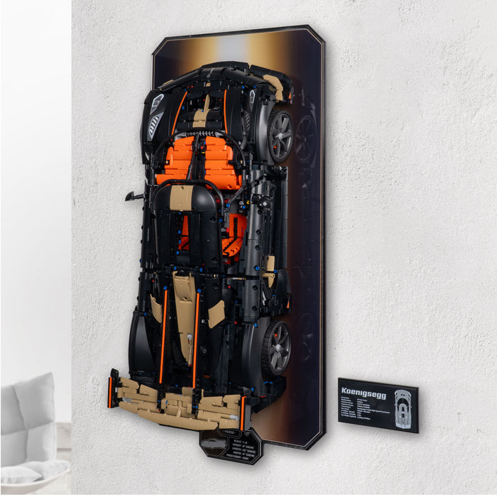 Wall Mounted Display Stand for LEGO® Technic: Koenigsegg Sadair's Spear Megacar (42232)
