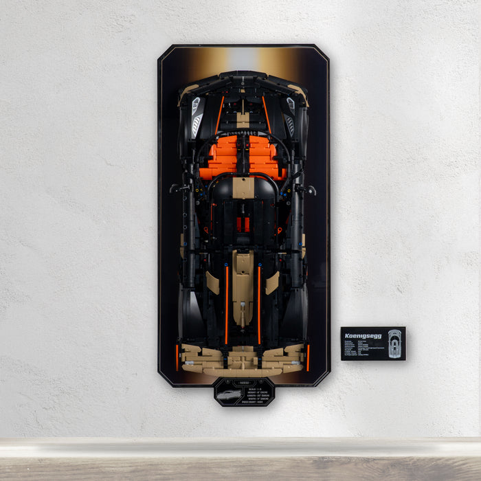 Wall Mounted Display Stand for LEGO® Technic: Koenigsegg Sadair's Spear Megacar (42232)