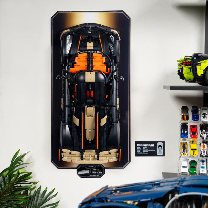 Wall Mounted Display Stand for LEGO® Technic: Koenigsegg Sadair's Spear Megacar (42232)