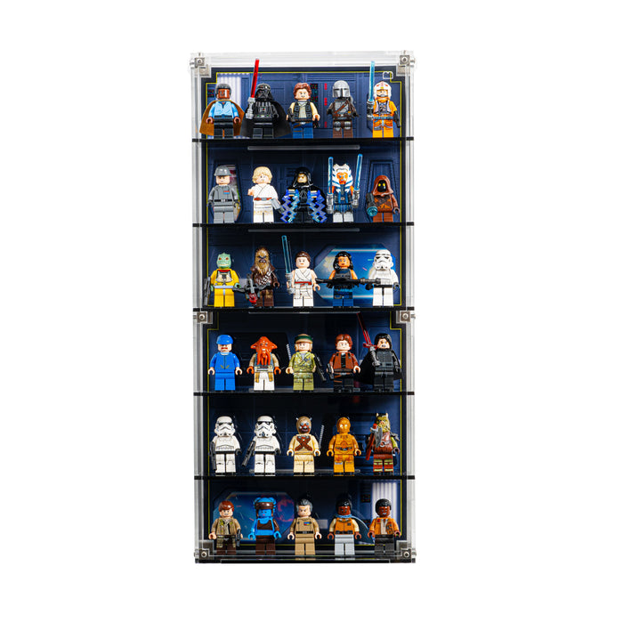Star Wars Themed Wall Mounted Tiered Display Cases for LEGO® Minifigures