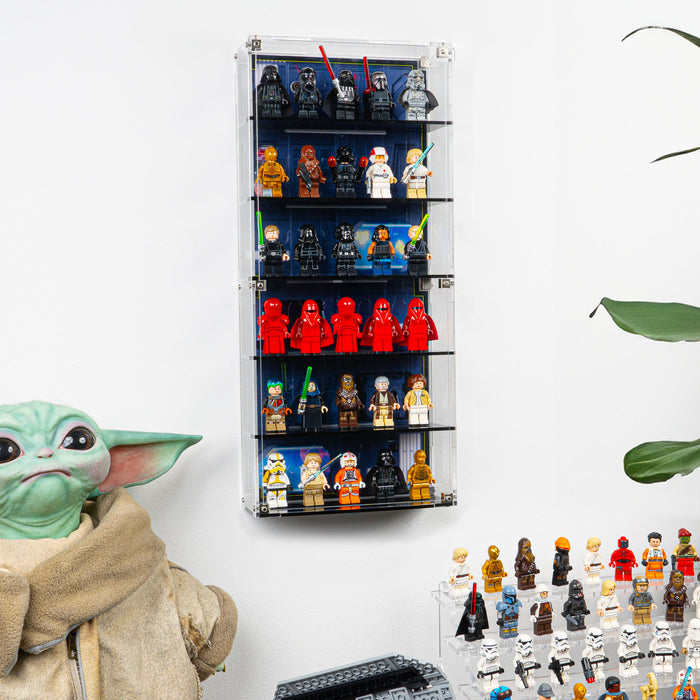 Star Wars Themed Wall Mounted Tiered Display Cases for LEGO® Minifigures