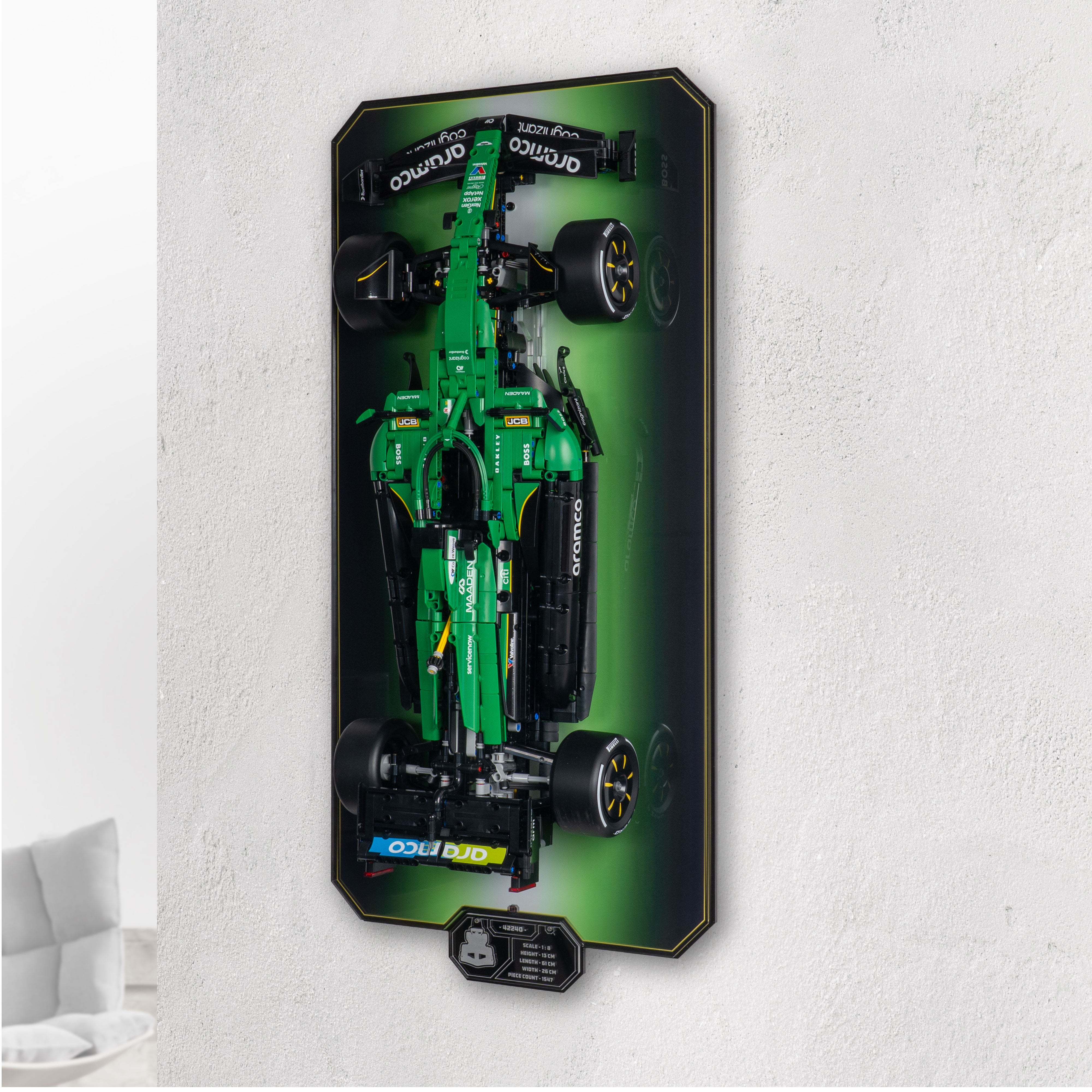 Martian 044 – Prayer Stick レコード テクノ Wall Mounted Display Stand for LEGO® Technic™ Aston Martin Aramco