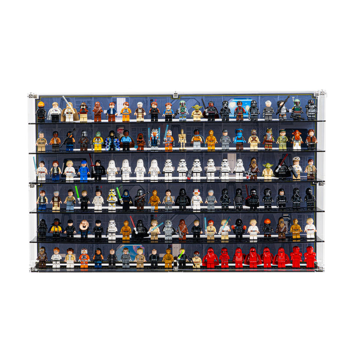 Star Wars Themed Wall Mounted Tiered Display Cases for LEGO® Minifigures