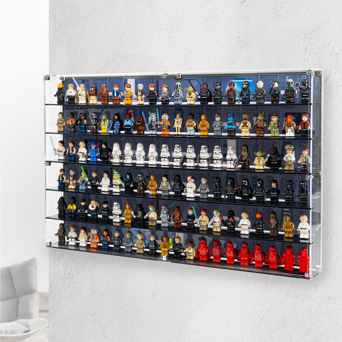 Star Wars Themed Wall Mounted Tiered Display Cases for LEGO® Minifigures