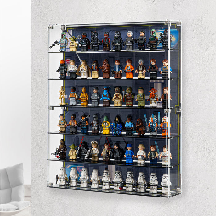 Star Wars Themed Wall Mounted Tiered Display Cases for LEGO® Minifigures