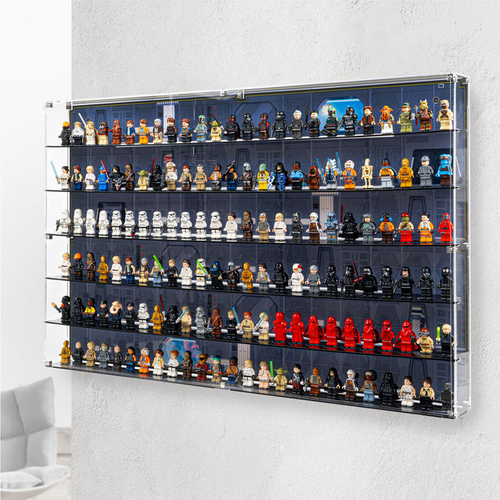 Star Wars Themed Wall Mounted Tiered Display Cases for LEGO® Minifigures
