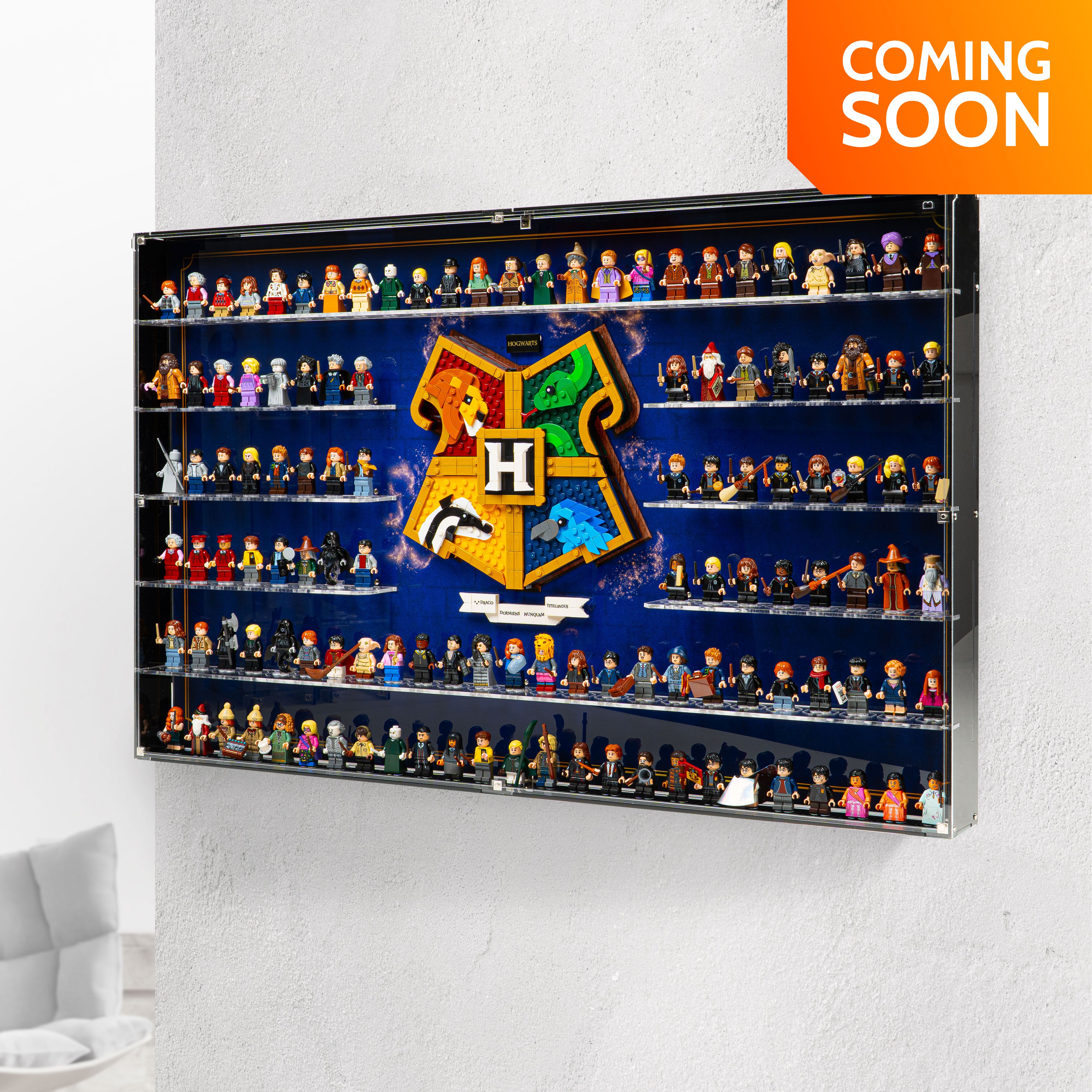 Display Case for LEGO Marvel Brick-Built Marvel Logo Minifigures