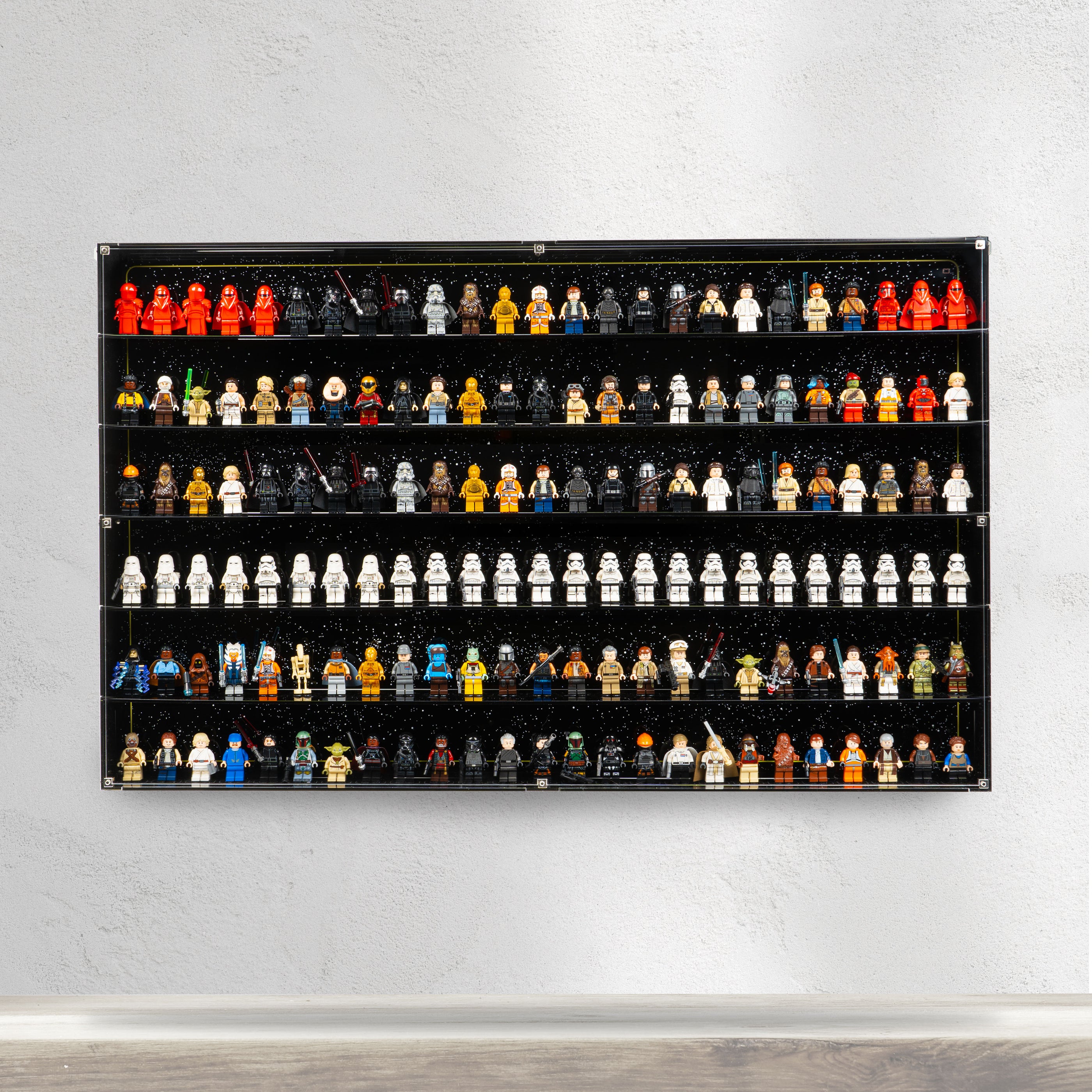 Wall Mounted Tiered Display Cases for LEGO Minifigures — Wicked Brick