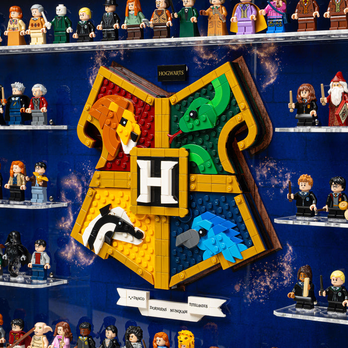 Wall Mounted Display Case for LEGO® Harry Potter Hogwarts™ House Crest & 123 Minifigures (76462)