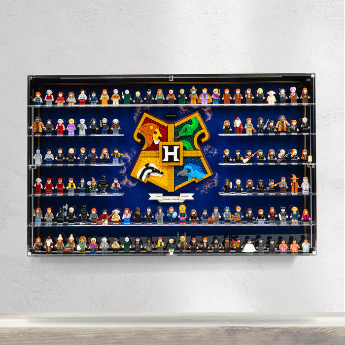 Wall Mounted Display Case for LEGO® Harry Potter Hogwarts™ House Crest & 123 Minifigures (76462)