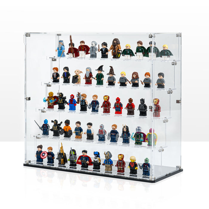 Display Case with Podiums for LEGO® Minifigures