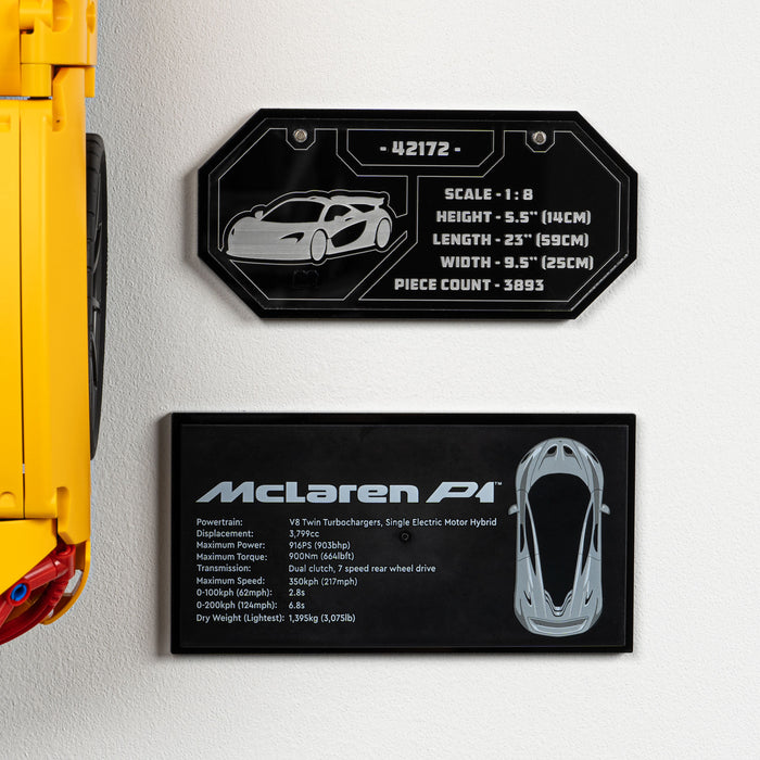 ICUANUTY Display-Wandplatte für Lego Technic McLaren P1 1:8 42172, kompatibel mit Lego P1 McLaren, Geschenkideen für Lego-Fahrzeug-Wandhalter Enthusiasten, nur Wandplatte! Größe: 75x45 cm (Schwarz ICUANUTY Display-Wandplatte für Lego Technic McLaren P1 1:8 42172, kompatibel mit Lego P1 McLaren, Geschenkideen für Lego-Fahrzeug-Wandhalter Enthusiasten, nur Wandplatte! Größe: 75x45 cm (Schwarz