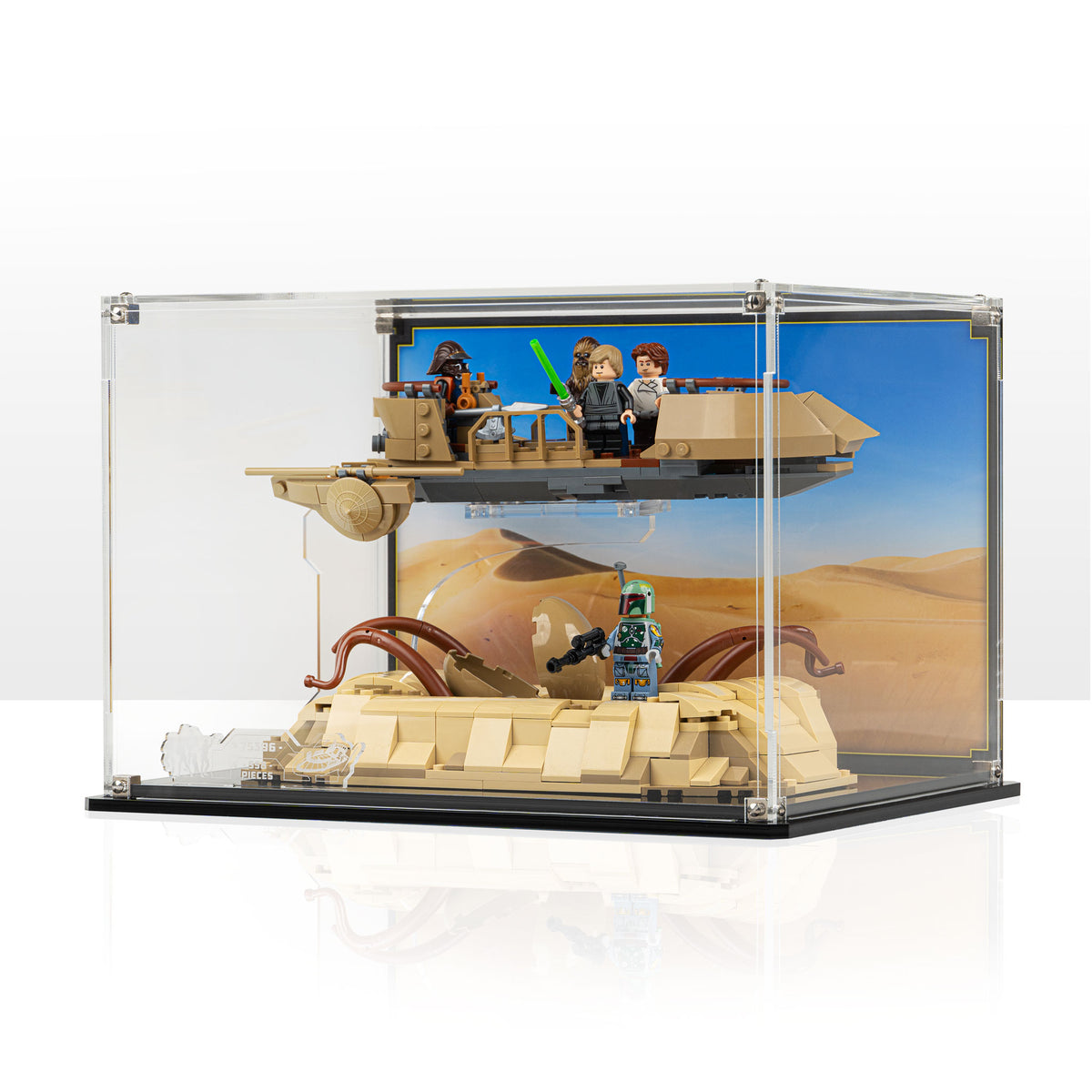 レディバスト 像 Display Case for LEGO® Star Wars Desert Skiff and Sarlacc Pit