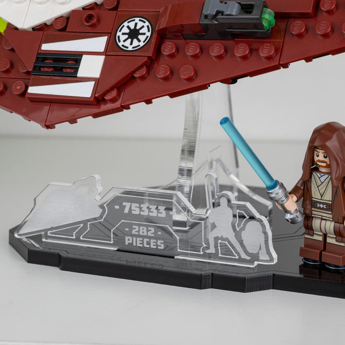 Display stand for LEGO® Star Wars Obi-Wan Kenobi's Jedi Starfighter (75333)