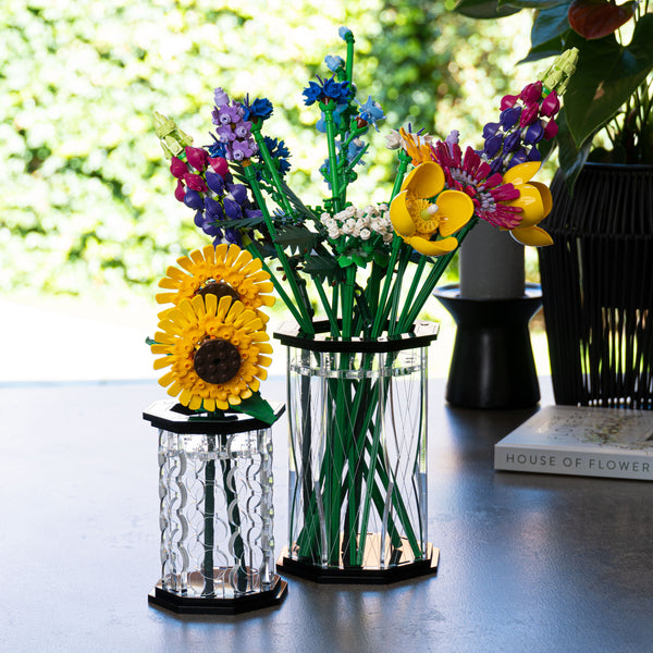 Large Display Vase for LEGO® Flowers Black — Wicked Brick