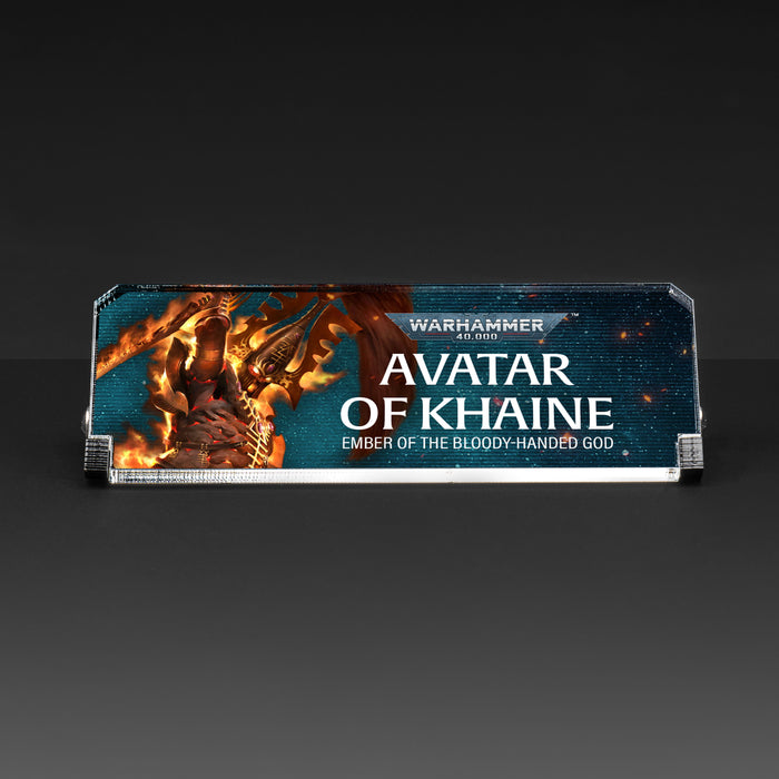 Plaque for Warhammer® 40,000 Avatar of Khaine