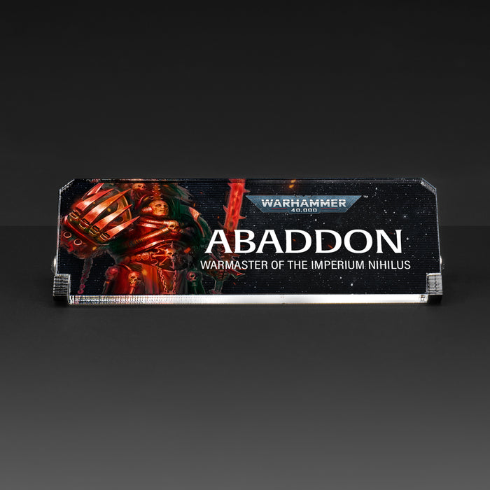 Plaque for Warhammer® 40,000 Abaddon the Despoiler