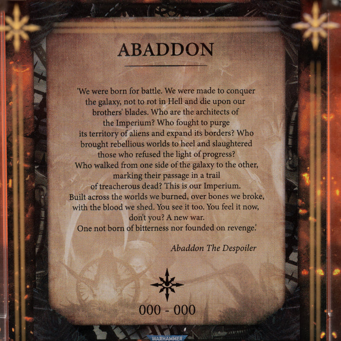 Display Case for Warhammer® 40,000 Abaddon the Despoiler